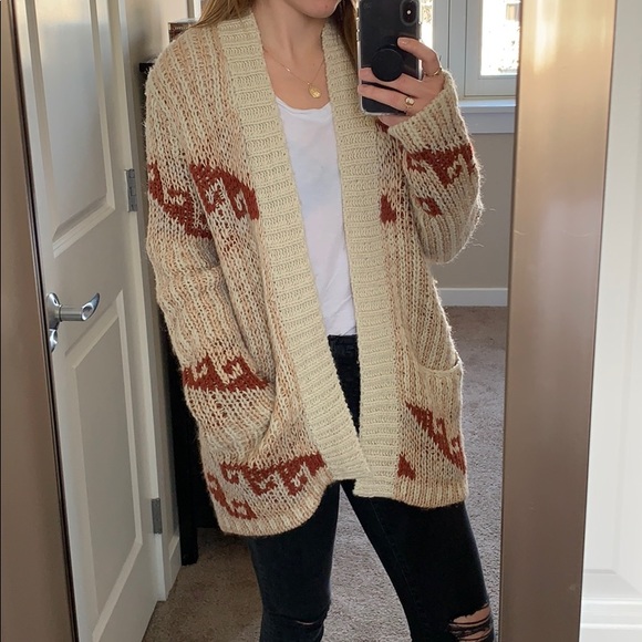 cream slouchy cardigan